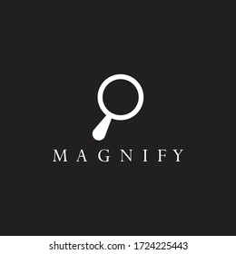 magnifying glass logo vector icon design