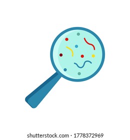 Magnifying Glass Look Through Germ Bacteria Stock Vector (Royalty Free ...