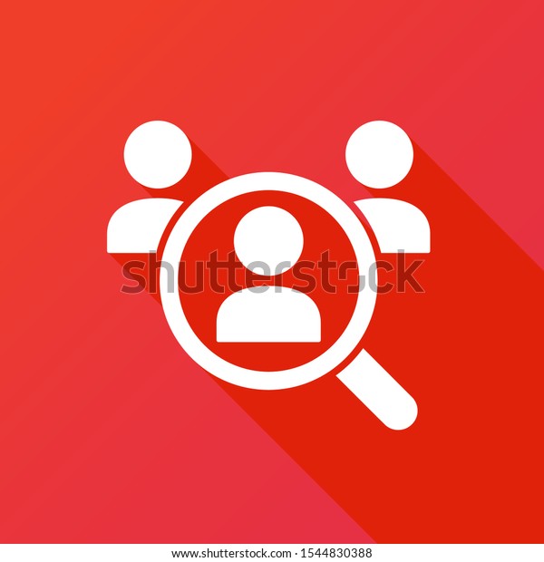 Magnifying Glass Looking People Icon Employee Stock Vector (Royalty ...