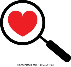 Magnifying glass or loop icon. Vector illustration logo  for any purpose. Isolated on white background