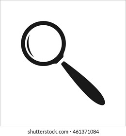 Magnifying glass loupe symbol sign simple icon on background