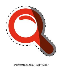 magnifying glass lupe icon vector illustration graphic design