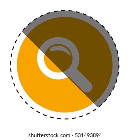 magnifying glass lupe icon vector illustration graphic design