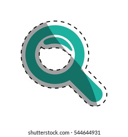 Magnifying glass lupe icon vector illustration graphic design