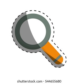 Magnifying glass lupe icon vector illustration graphic design