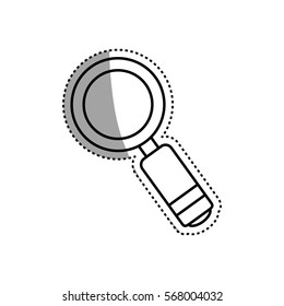 Magnifying glass lupe icon vector illustration graphic design
