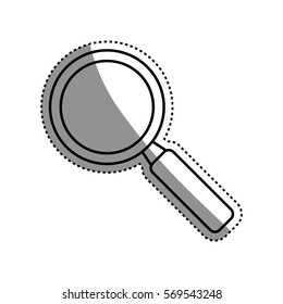 Magnifying glass lupe icon vector illustration graphic design