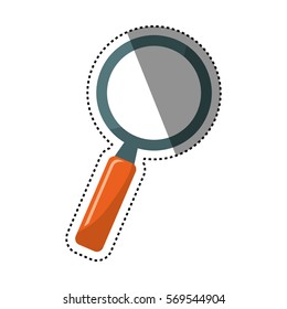Magnifying glass lupe icon vector illustration graphic design
