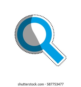 Magnifying glass lupe icon vector illustration graphic design