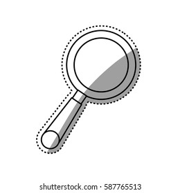 Magnifying glass lupe icon vector illustration graphic design