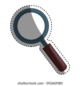 Magnifying glass lupe icon vector illustration graphic design