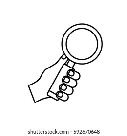 Magnifying glass lupe icon vector illustration graphic design