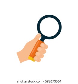 Magnifying glass lupe icon vector illustration graphic design