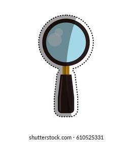 Magnifying glass lupe icon vector illustration graphic design