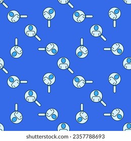 Magnificación de Glass con el concepto vectorial Man patrón transparente