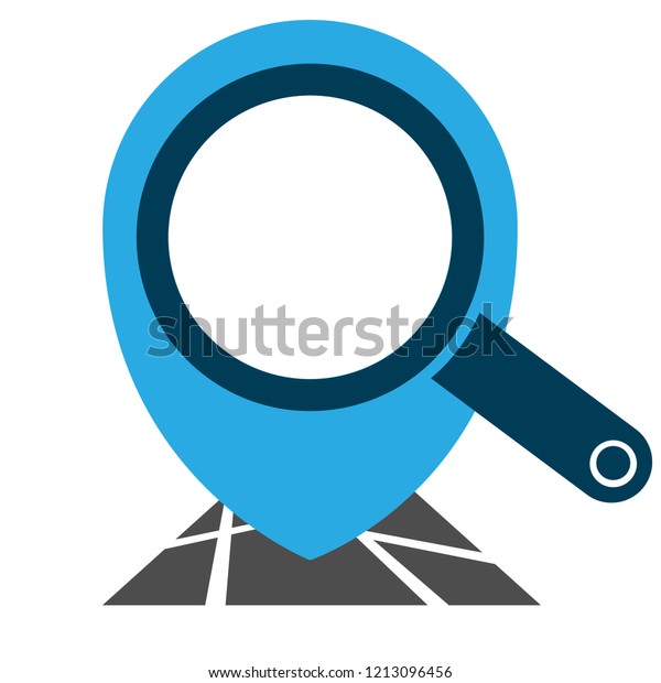 Magnifying glass Map\
Icon Logo Design\
Element