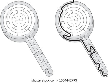 Magnifying glass maze kids