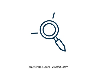 magnifying glass minimalist logo icon