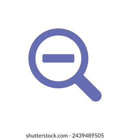 Magnifying Glass Minus Sign Icon Vector Template Illustration Design