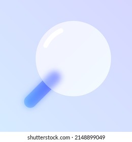 magnifying glass morphism trendy style icon. magnifying glass transparent glass color vector icon with blur and purple gradient. for web and ui design, mobile apps and promo business polygraphy