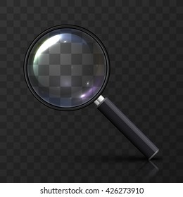 Magnifying glass object background, template design element, Vector illustration