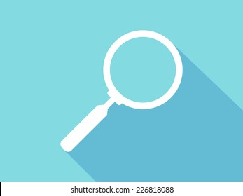 Magnifying glass on background