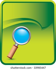magnifying glass on background with rip curl