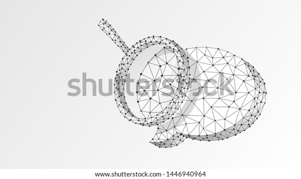 Magnifying Glass On Chat Bubble Communication Stock Vector Royalty Free