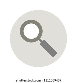 magnifying glass on gray background