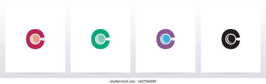 Magnifying Glass On Letter Logo Design C