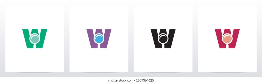 Magnifying Glass On Letter Logo Design W