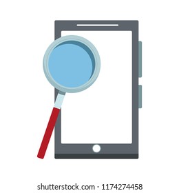 Magnifying glass on smartphone