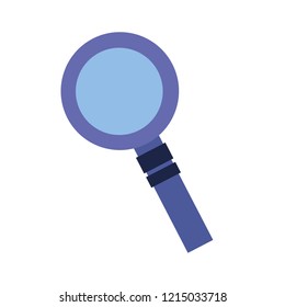 magnifying glass on white background