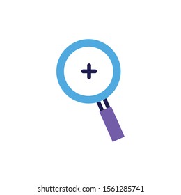 magnifying glass on white background vector illustration design