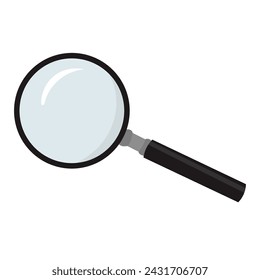 magnifying glass on white background vector