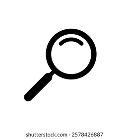 magnifying glass on white background