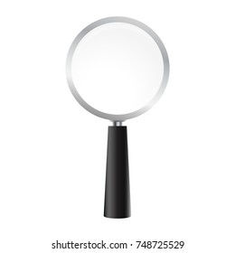 Magnifying glass on a white background. Vector realistic magnifi