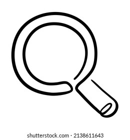 Magnifying glass One line heart icon design illustration with editable stroke