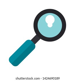 Magnifying glass online search isolated vector illustration graphic design