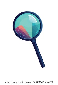 Magnifying glass optical instrument icon isolated