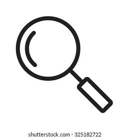 Magnifying glass, optimization, search icon vector image. Can also be used for phone tab bar and settings. Suitable for use on web apps, mobile apps and print media