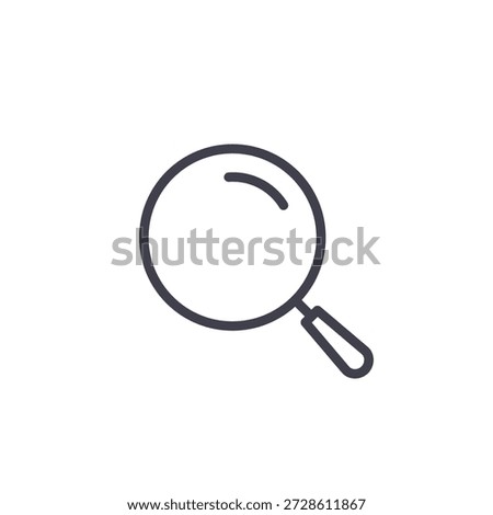 Magnifying glass outline icon. Vector isolated illustration.