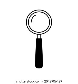 Magnifying glass. Outline search icon vector illustration.