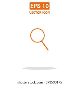 Magnifying Glass Outline Vector Icon.