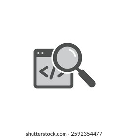 A Magnifying Glass Over Code, Symbolizing Ai in Software Development and Debugging
