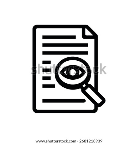 Magnifying Glass Over Document Icon