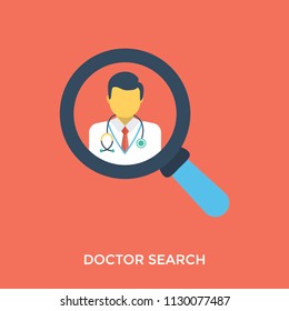 
Magnifying glass over a person avatar symbolising doctor search
