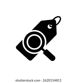 Magnifying Glass Over Price Tag Representing Comparison Shopping in Sales