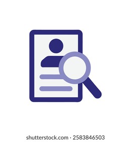 Magnifying Glass Over Resume Representing Job Search