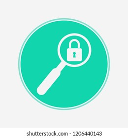 magnifying glass with padlock vector icon sign symbol